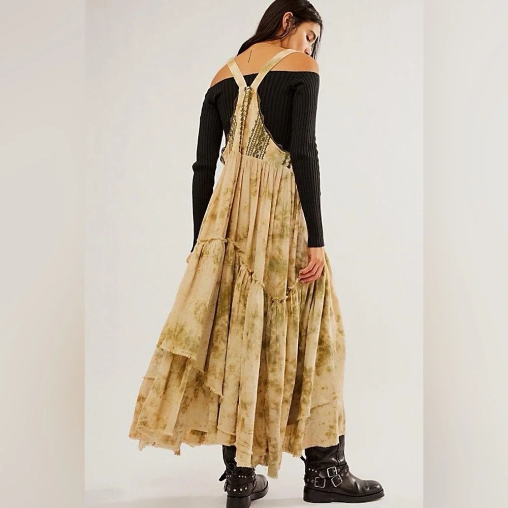 Free People Bali Devon Skirtall in Olive - Picture 3 of 10